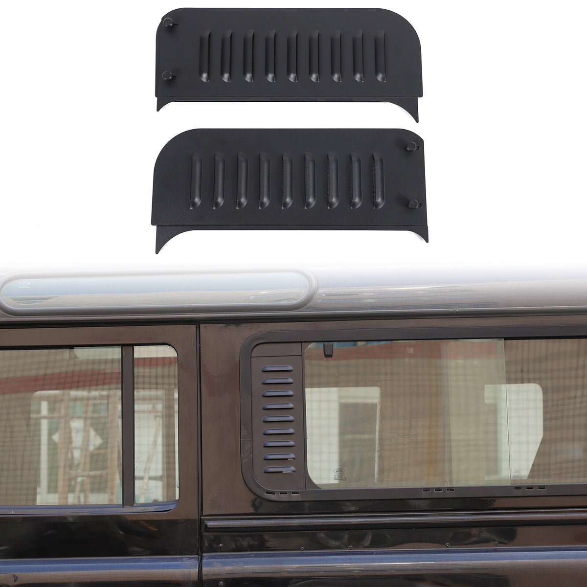 Rear Window Glass Louver Air Vent Panel Trim For LR Defender 110 L316 04-18 2