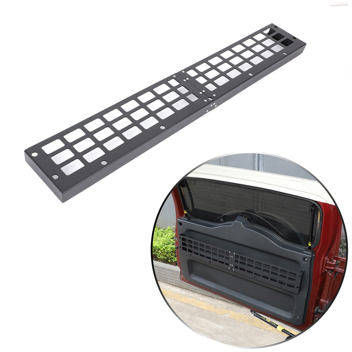 Aluminum Tailgate Hanging Bag Rack Molle Panel For Toyota FJ Cruiser 2007-2021 21