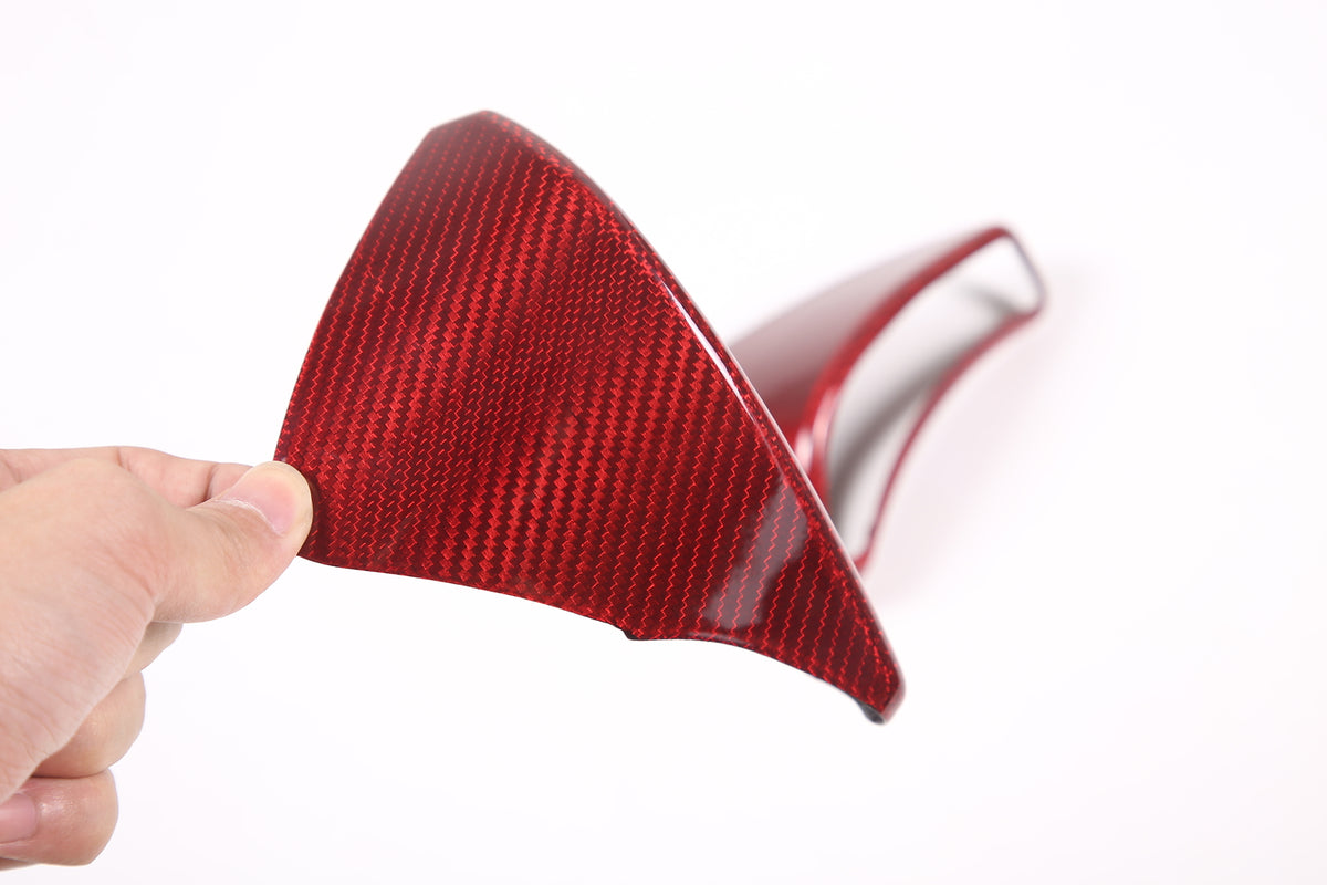 Red Carbon Fiber Dashboard Speedometer Side Cover Trim For Corvette C6 2005-13 2