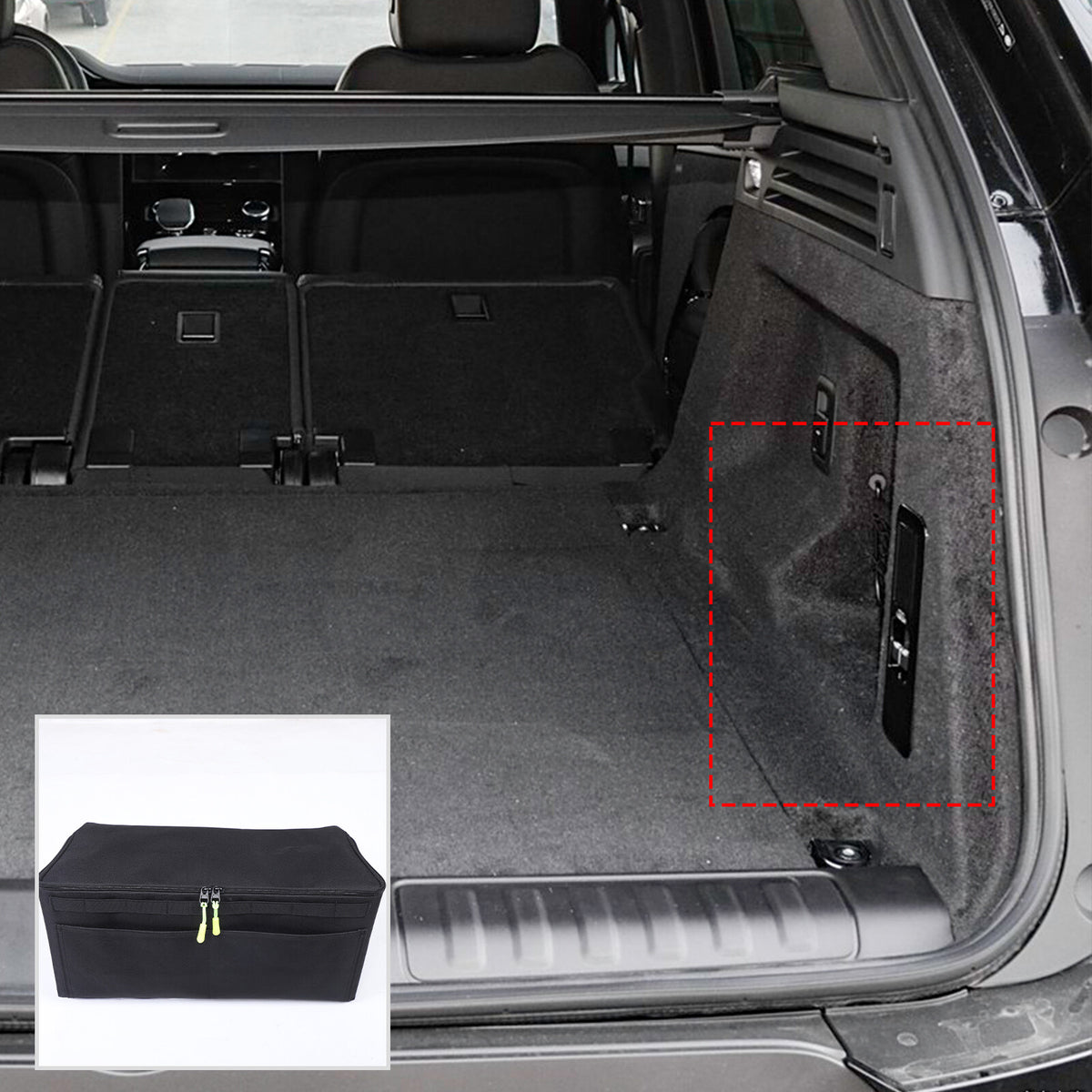 Car Trunk Right Side Window Storage Bag For LR Ranger Rover Sport 18-22 3
