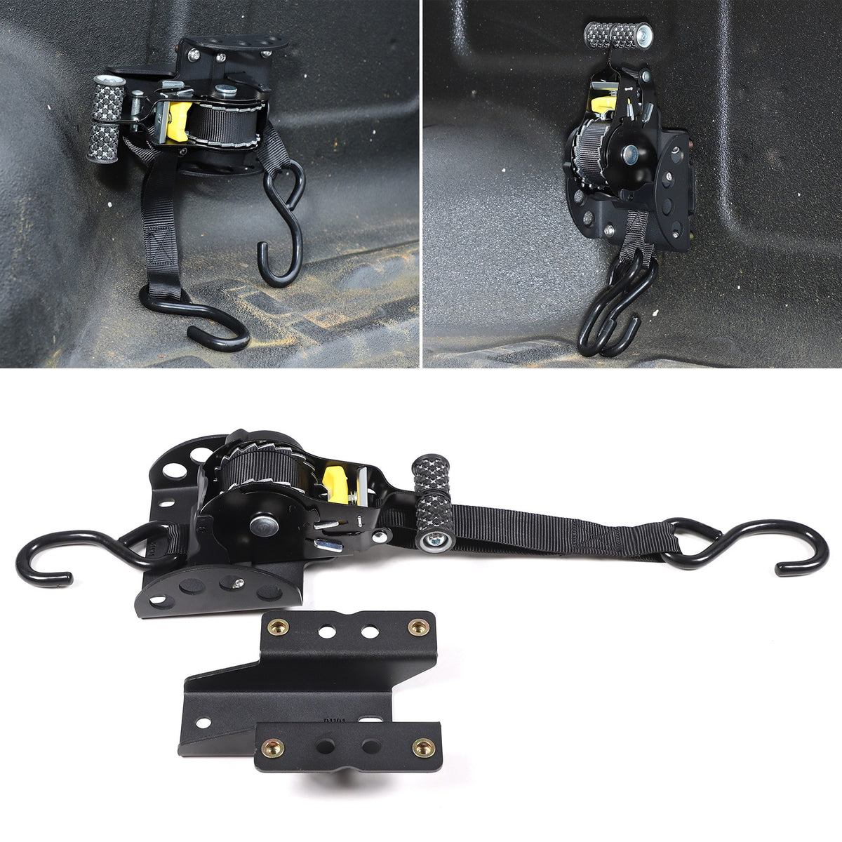 Carbon Steel Truck Bed Tie Down Ratchet Strap Trim For Ford Ranger T9 2023+ 2