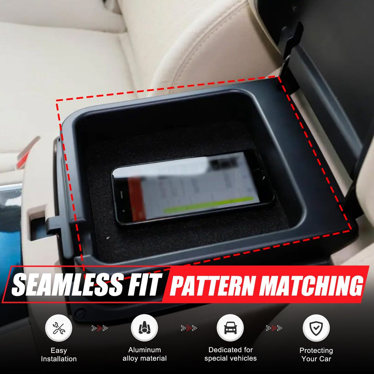 Center Console Safe Gun Storage Lock Box W/ Tray For Nissan Pathfinder 2013-18 17