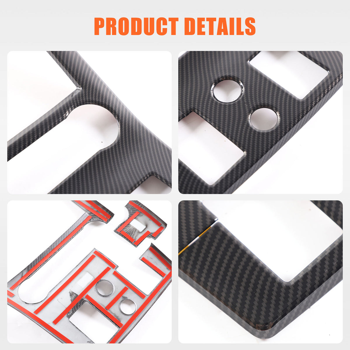 ABS Carbon Fiber Center Gear Shift Panel Cover for Range Rover Sport 2023-2024 18