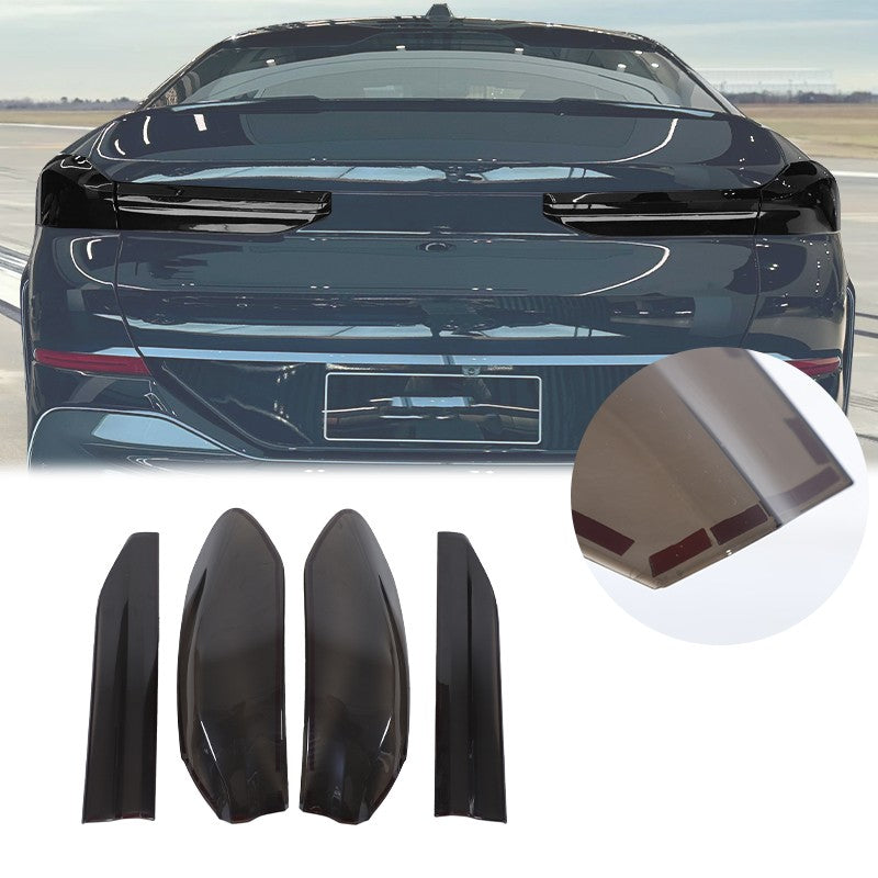 Smoked Rear Tail & Fog Light Guard Cover Trim Bezels For BMW X6 G06 2020-2026 US 12