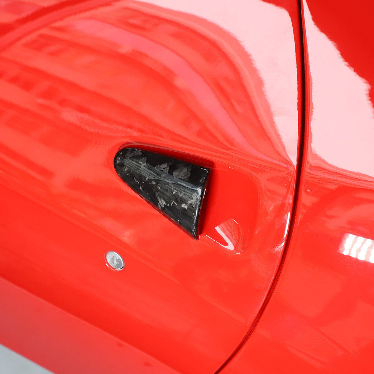 Forged Real Carbon Fiber Exterior Door Handle Trim Cover for Ferrari 458 2011-16 5