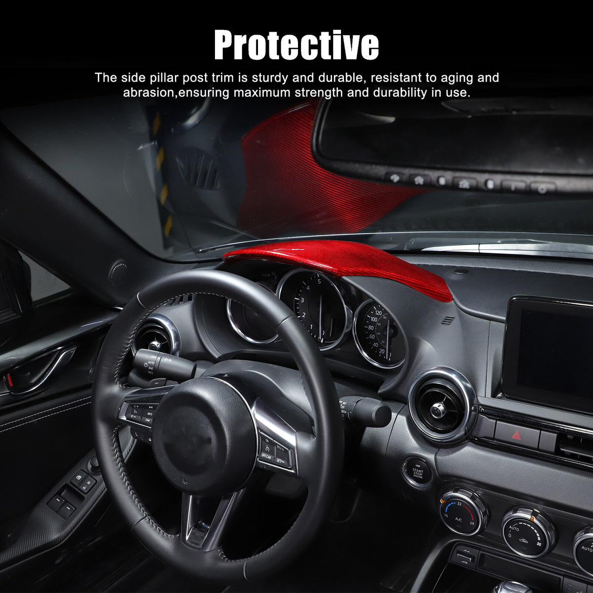 Red Real Carbon Fiber Interior Full Interior Trim For Mazda MX-5 Miata 2016-2026 - Variants 1-5 60