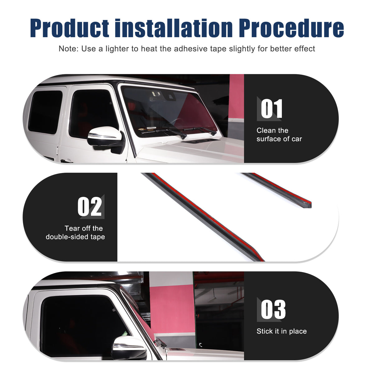 Real Carbon Fiber Window Triangle A-Pillar Cover For Benz W463 G550 G63 19-23 11