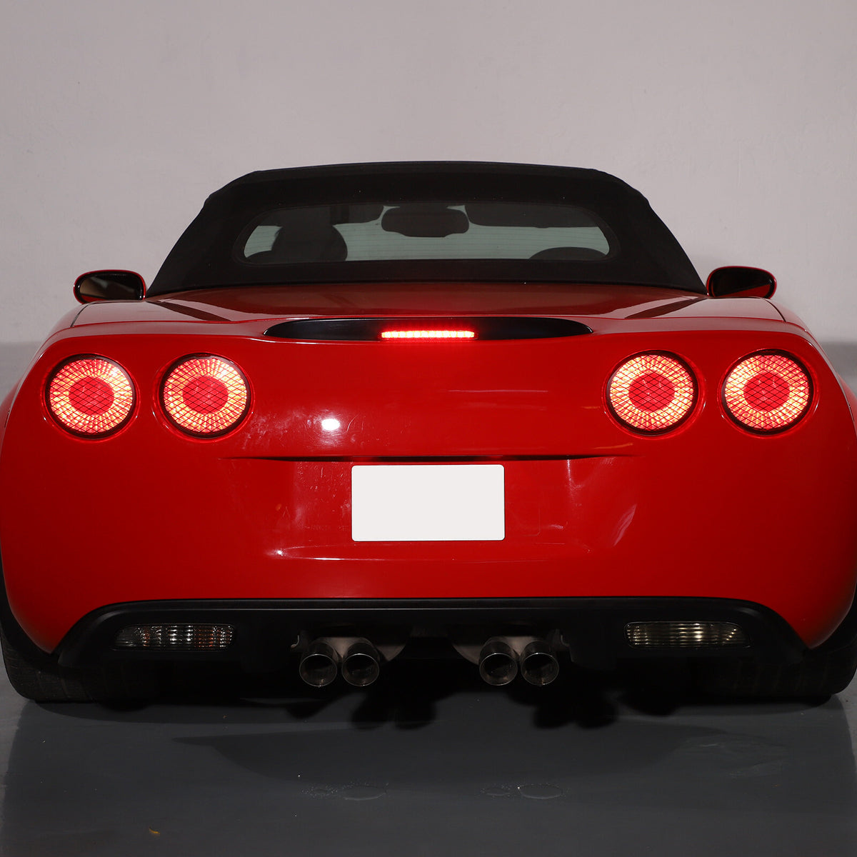 Silver Mesh Steel Rear Tail Light Grille Cover for Corvette C6 GS/Z0/ZR1 2005-13 4