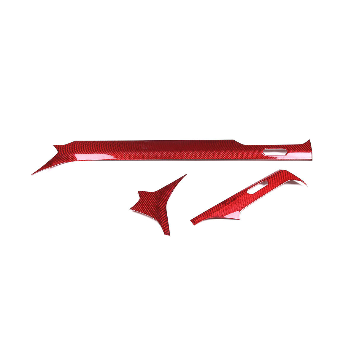 Red Carbon fiber Front Dashboard Strip Cover Trim For Lamborghni Urus 2018-23 7