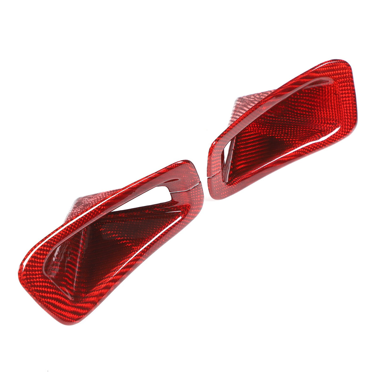 Red Real Carbon Fiber Seat Safety Belt Frame Trim For Corvette C8 2020+ 15