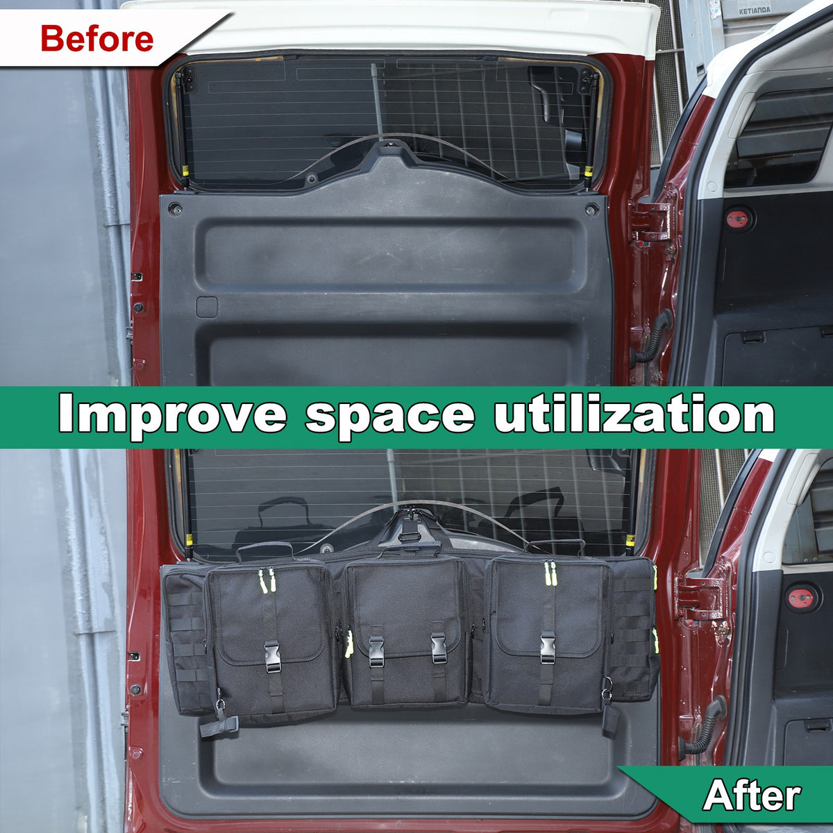 Trunk Rear Door Tailgate Hanging Storage Bag Tray For Toyota FJ Cruiser 2007-21 12