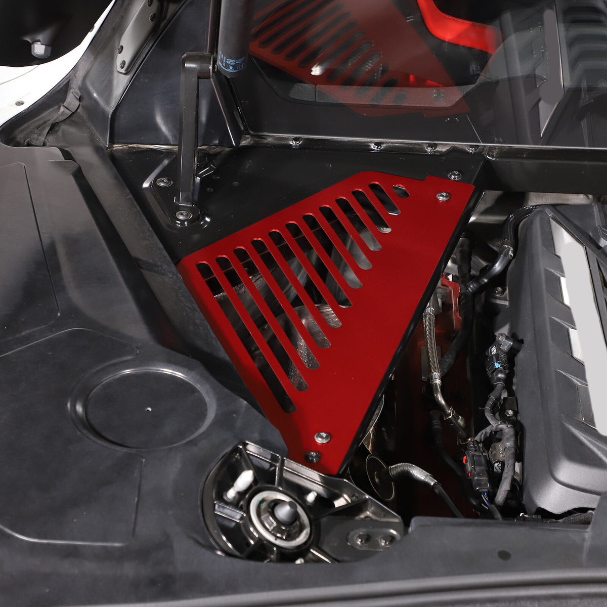 Aluminum Alloy Exterior Hood Engine License Plate Trim For Corvette C8 2020+ US - Variants 16-20 77