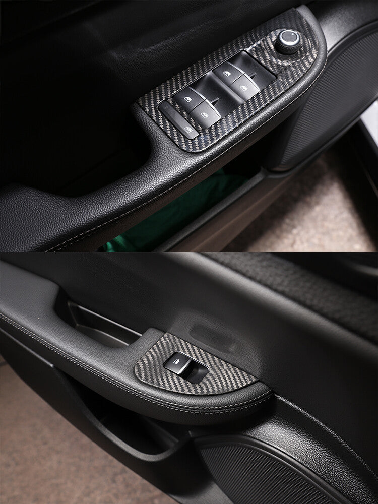 Real Carbon Fiber Window Switch Panel Trim For Alfa Romeo Giulia 952 2017-2020 5