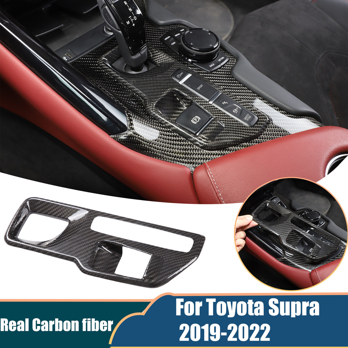 Real Carbon Fiber Full Interior Set Decor Trim Kit For Toyota Supra A90 MK5 19+ 135