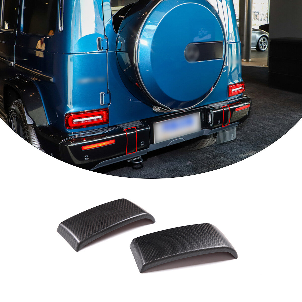 Rear Bumper Pad Cover Left Right Grille Trim For Benz G-Class/G63 2019-20 12