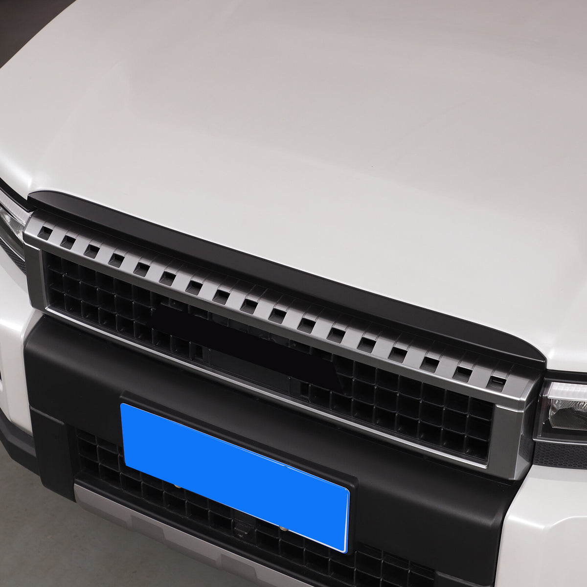 Matt Black Front Grille Upper Engine Hood Trim For Toyota Land Cruiser LC250 24+ 9