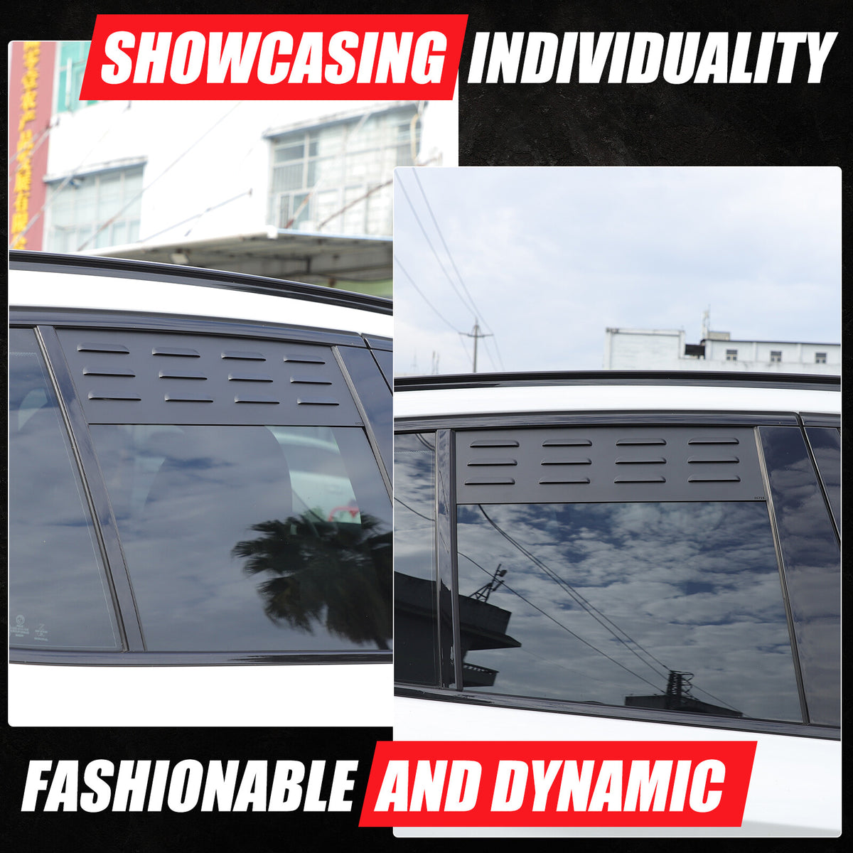 Aluminum Alloy Rear Window Louver Shutter Cover Trim For BMW X3 G01 2018+ 18