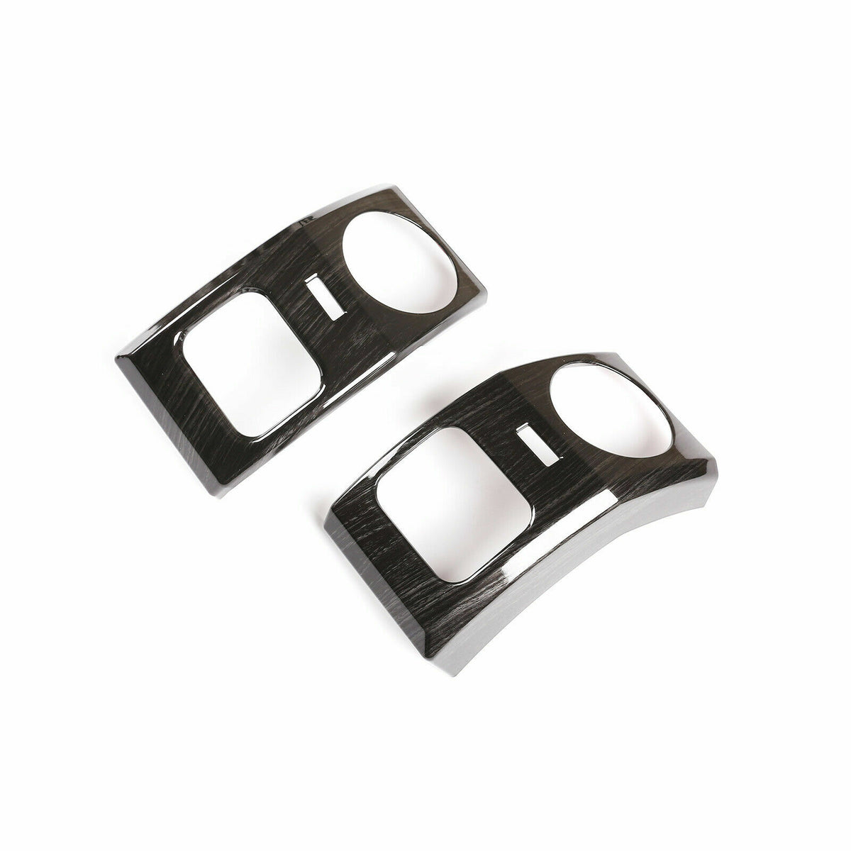 Black Wood Grain Dashboard Side Air Vent Cover Trim For LR Discovery 3 04-09 8