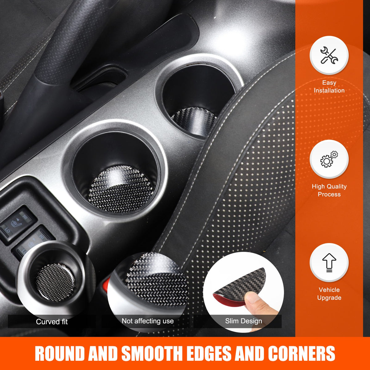 Soft Carbon Fiber Interior Center Console trim Sticker For Nissan Juke 2011-2019 176