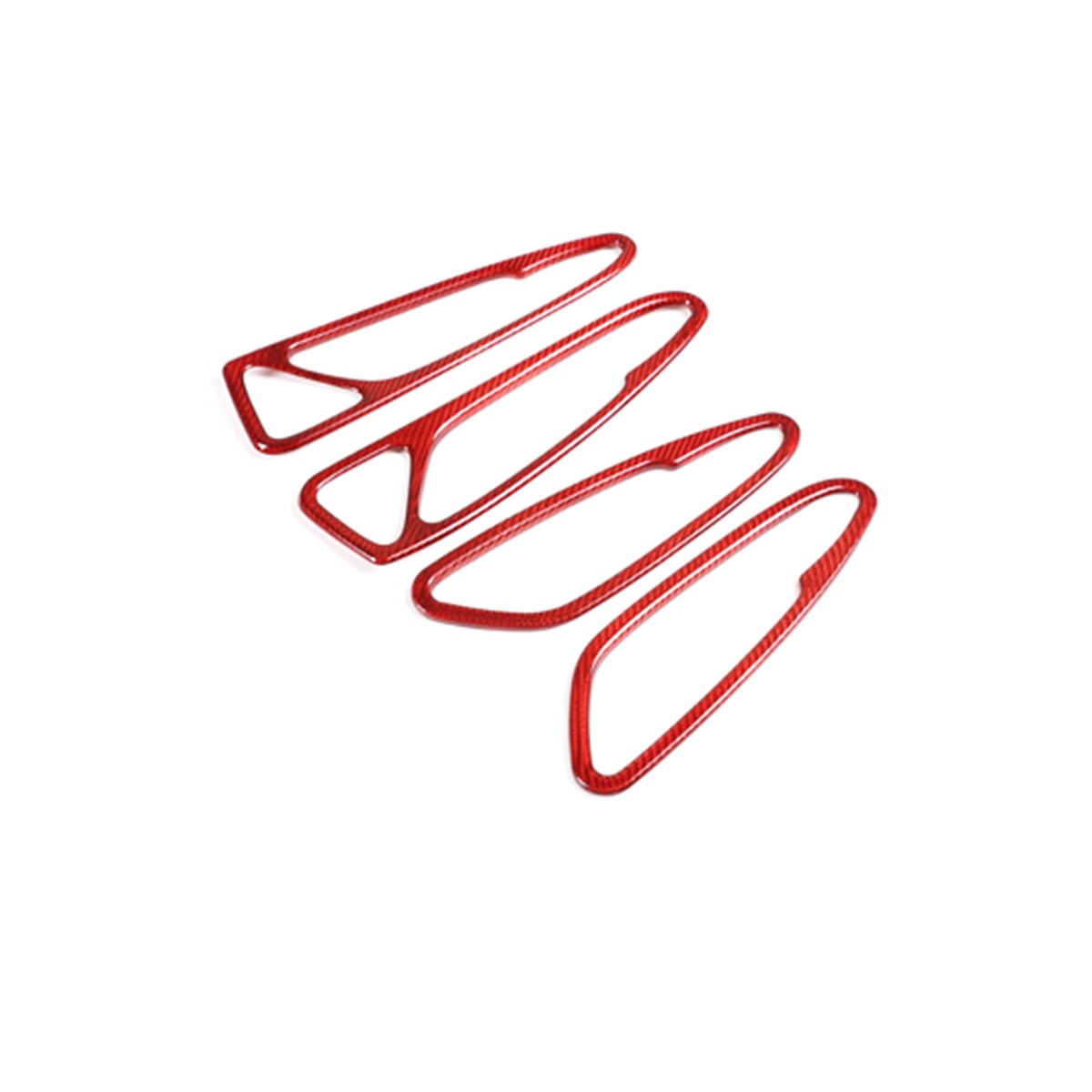 Red Real Carbon Fiber Inner Door Handle Trim For Alfa Romeo Stelvio 949 2017-20 16