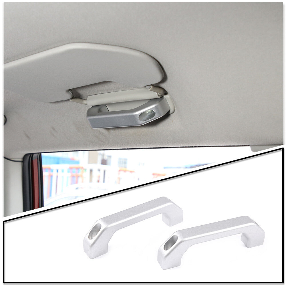 Silver Alloy Inner Car Roof Grab Handle Cover Trim For Toyota FJ Cruiser 07-21 1