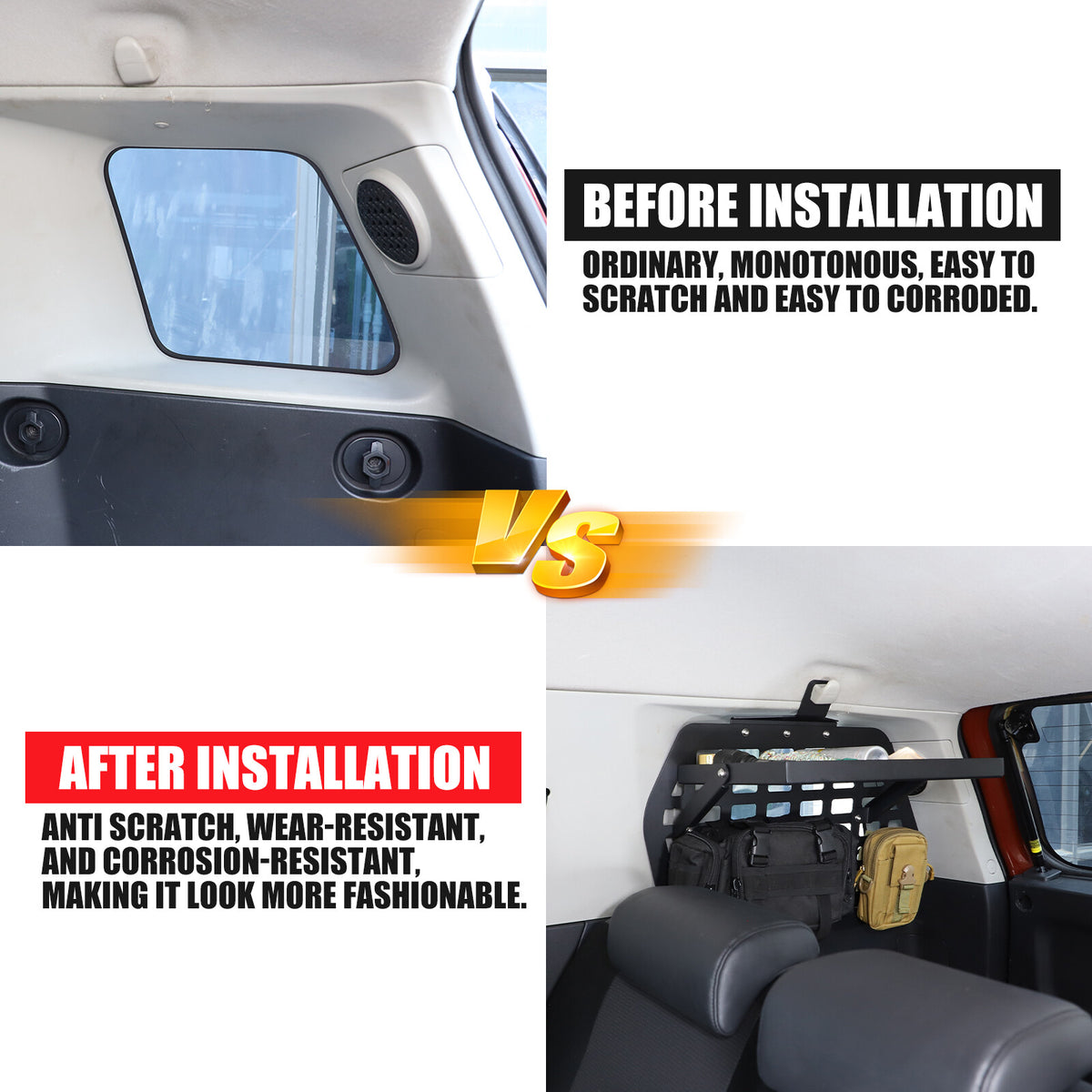 Trunk Right Side Window Storage Molle Panels For Toyota FJ Cruiser 2007-21 US 12