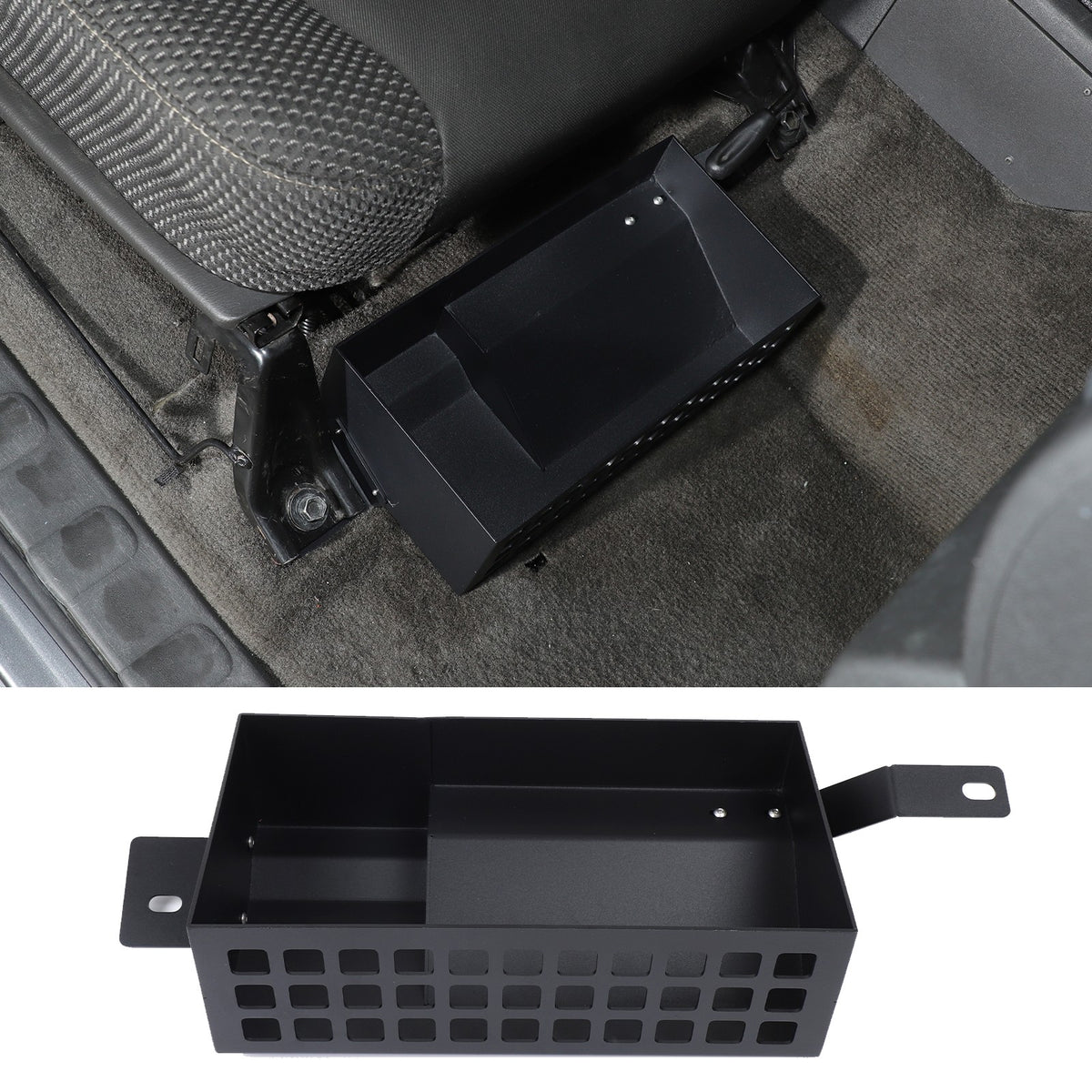 Aluminum Under Passenger Seat Storage Basket Tray For Nissan Frontier 2009-2017 19