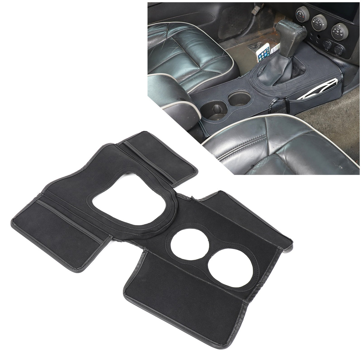 Suede Cloth Center Console Gear Shift Trim Cover For Hummer H3 2005-2009 US 10