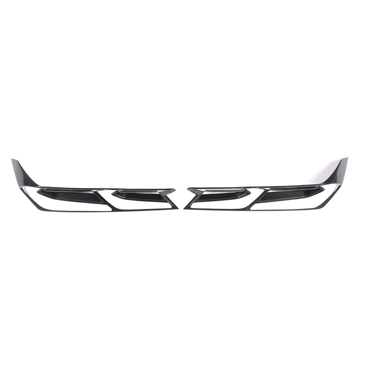Real Dry Carbon Fiber Tail Light Trim Cover For Corvette C8 2020+ 4