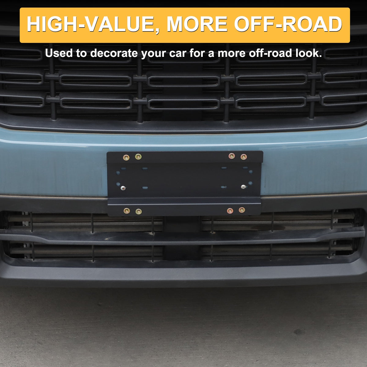 Carbon Steel License Plate Frame Trim For Ford Maverick 2022+ (US Version) 9