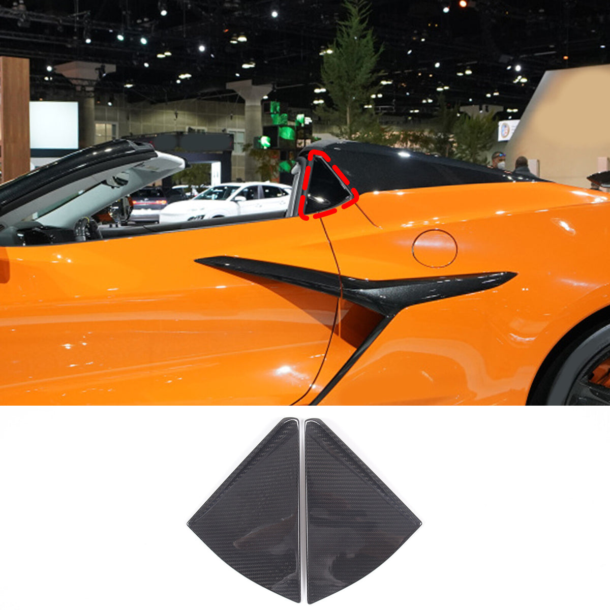 Carbon Fiber Rear Window Panel For Corvette C8 Z51 Z06 Convertible 20-26 US 11
