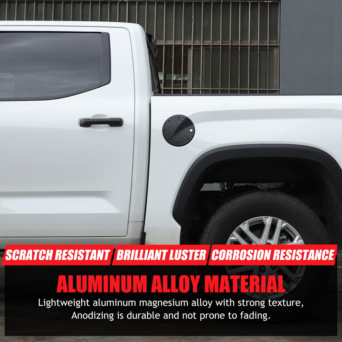 Aluminum Alloy Fuel Tank Anti-Theft Lock Cover Gas Cap For Toyota Tundra 22+ US 10