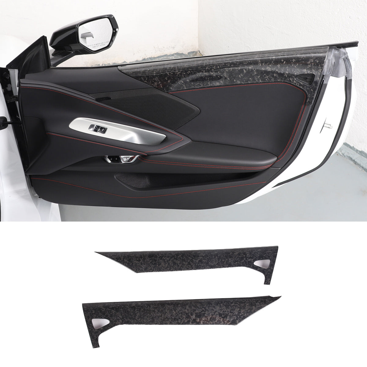 Forged Real Carbon Fiber Full Interior Set Cover Trim Kit For Corvette C8 20-25 - Variants 16-20 38