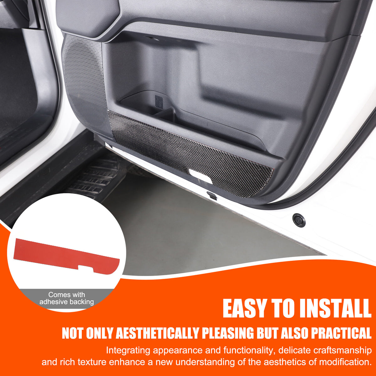 Carbon Front Door Panel Anti-Kick Trim Sticker For Toyota Land Cruiser LC250 24+ 7