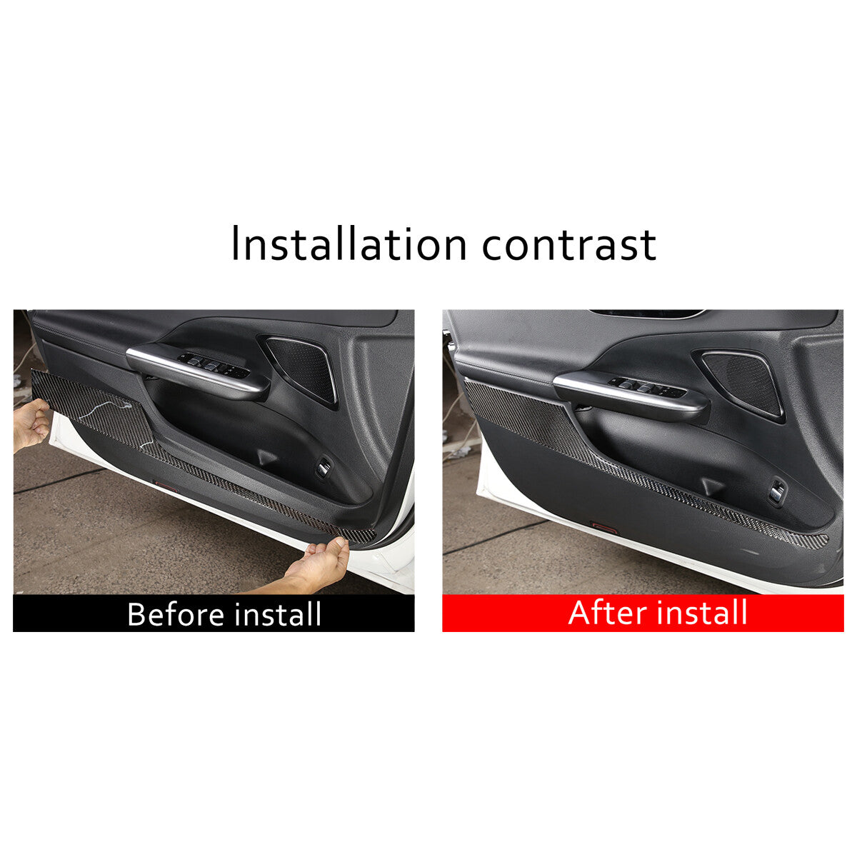 Real Carbon Fiber Car Door Panel Cover Trim For Benz C Class W206 2022-23 9
