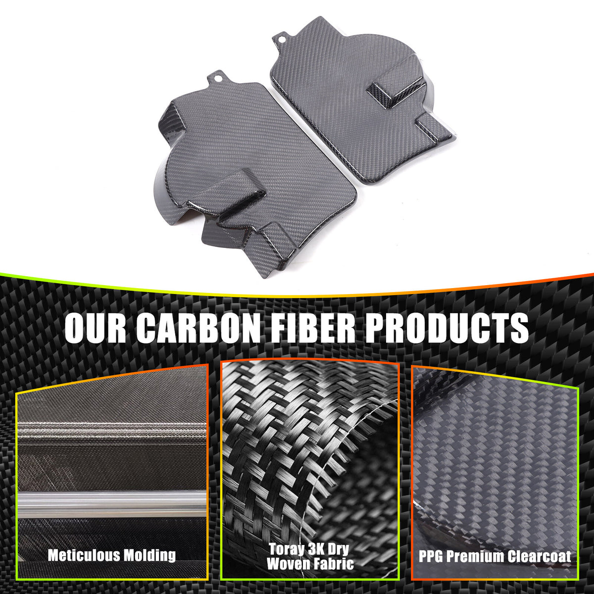 Real Carbon Fiber Front Strut/Shock Tower Cover For Corvette C8 2020-2026 17