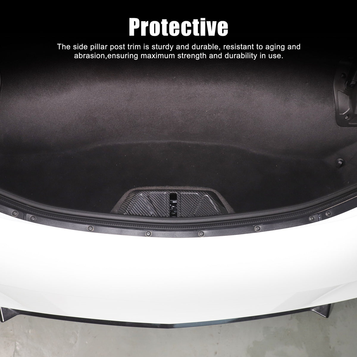 Real Carbon Fiber Trunk Lock Base Cover Trim For Corvette C8 Coupe 2020+ 17
