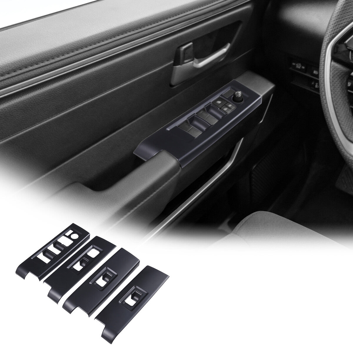 Matte Black ABS Interior Decoration Cover Trim Kit For Toyota Tundra 2022-26 US - Variants 26-29 25