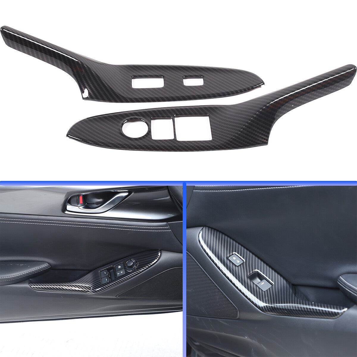 ABS Carbon Interior Set Panel Decor Cover Trim Kit For Mazda Miata MX5 MX-5 16+ 4