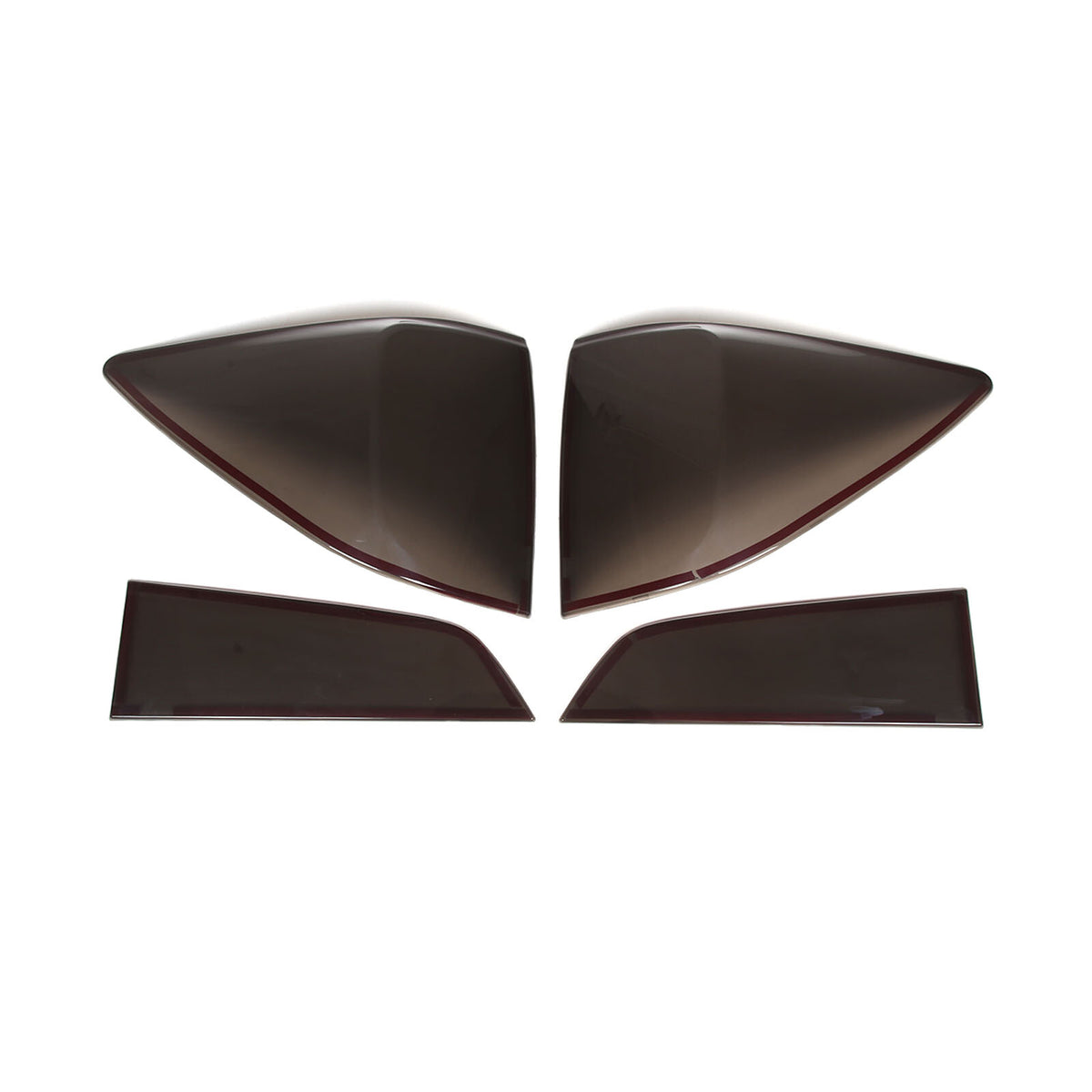 Smoked Black Rear Tail Light Guard Decor Cover Trim Bezels For Honda Pilot 15-22 1