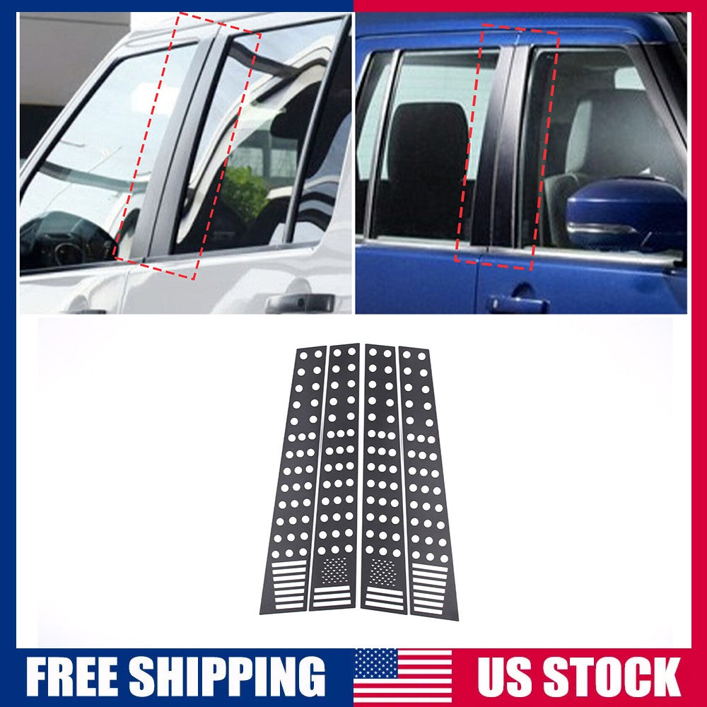 US Flag Alloy Window Center Pillar Trim For Land Rover Discovery 3/4 04-16 US 1