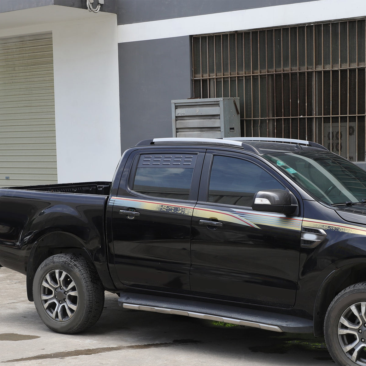 Aluminum Rear Door Window Louver Air Vent Panel Trim For Ford Ranger T7 15-22 US 19