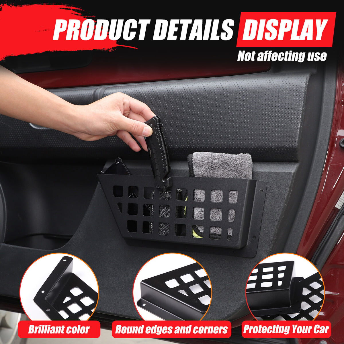 Car Rear Door Pocket Storage Box Organizer For Toyota FJ Cruiser 2007-2021 US 8