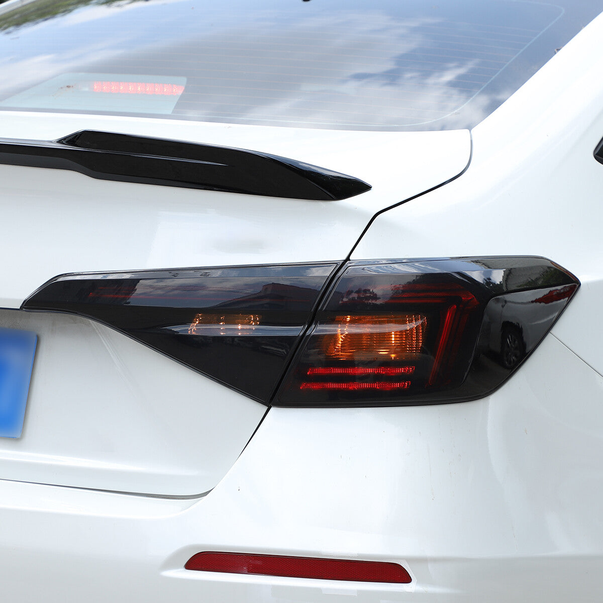 Smoked Black Tail Light Lamp Cover Guard Trim For Honda Civic 11th 2022-2023 4