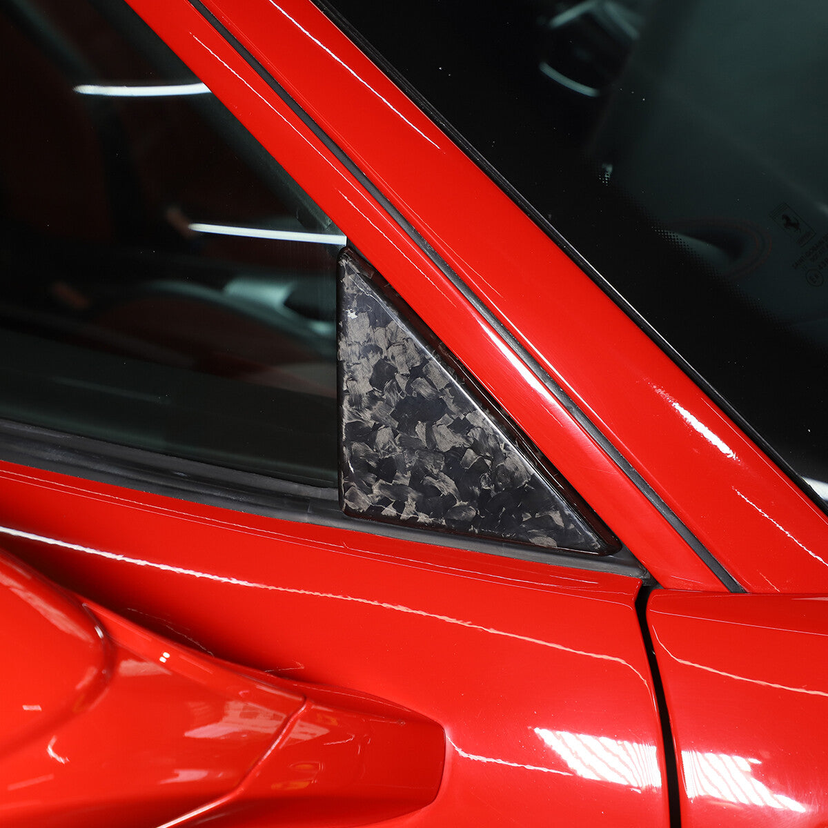 Forged Real Carbon Window Front Triangle Cover Trim For For Ferrari 458 11-16 6
