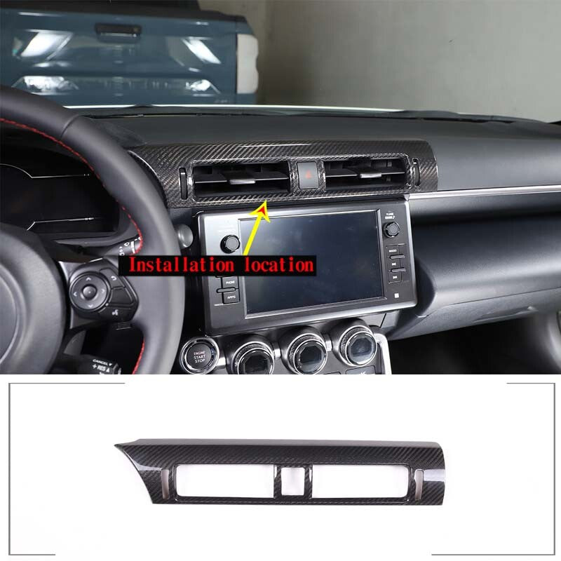 Carbon Fiber Central Air Vent Panel Frame Trim For Toyota 86/Subaru BRZ 2022+ US 1