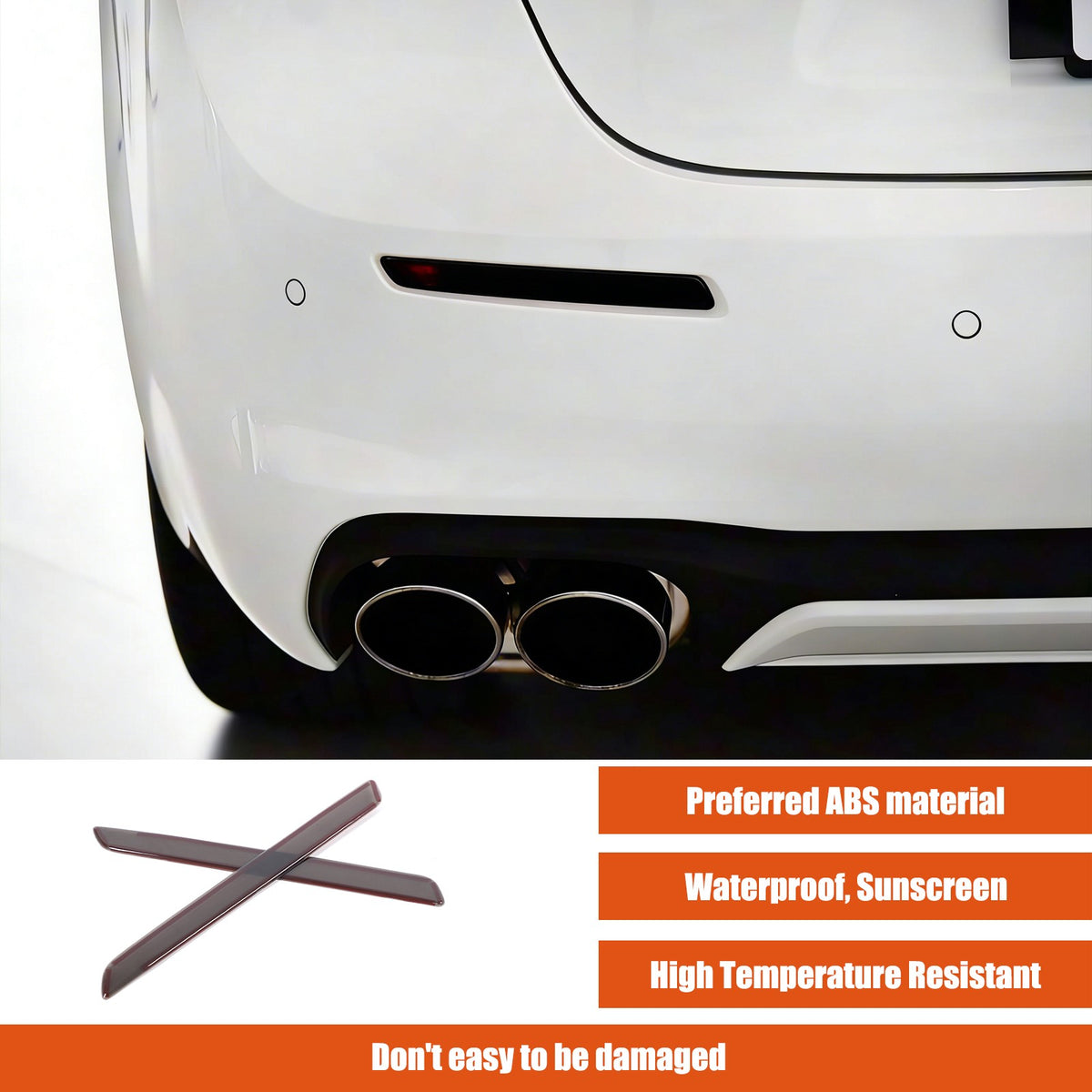 Smoked Black Rear Fog Tail Light Lamp Cover Trim For Maserati Ghibli 18-23 US 20