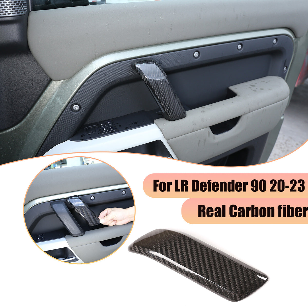 Real Dry Carbon Fiber Full Interior Trim Set For LR Defender 90 110 L663 20-23 25