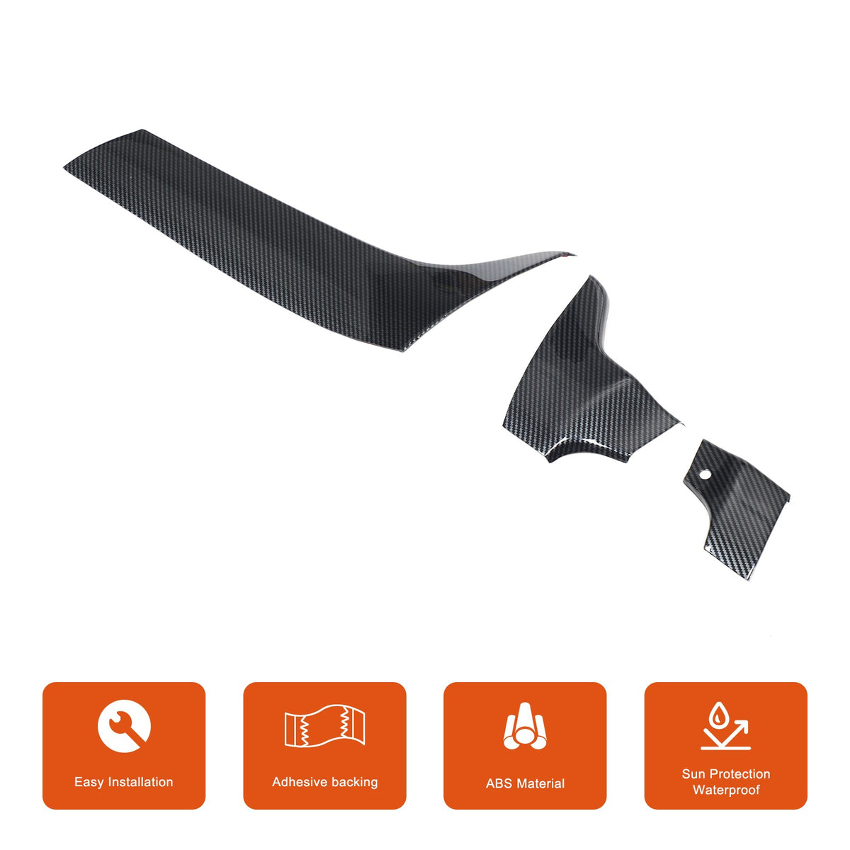 Carbon Fiber ABS Center Console Panel Trim For Benz ML W166/GL X166 2012‑2015 5