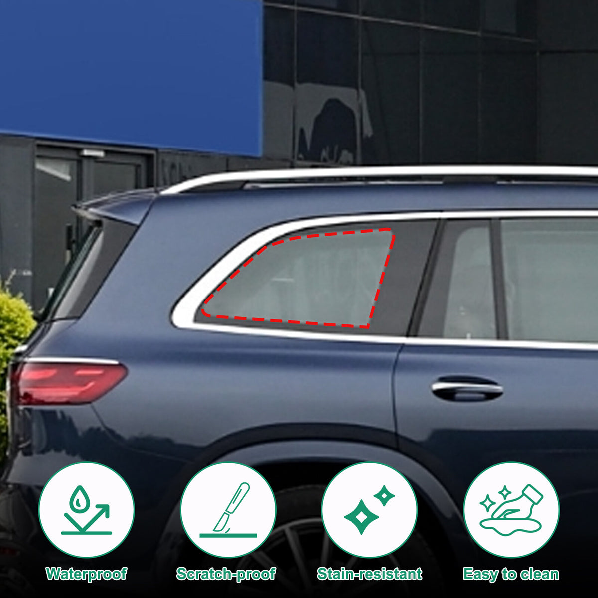Car Trunk Right Side Window Storage Tool Bag For Benz GL-Class X164 2006-12 8
